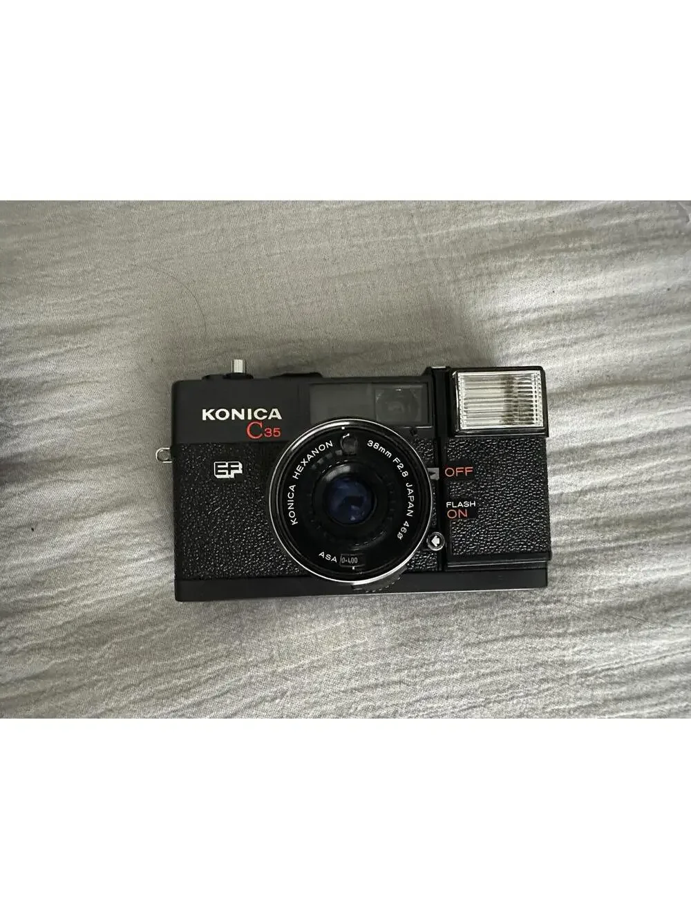 Konica C35 35mm Compact Film Camera + Leather Case (READ)